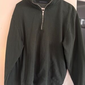 Brandy Melville Green Half-Zip Sweatshirt